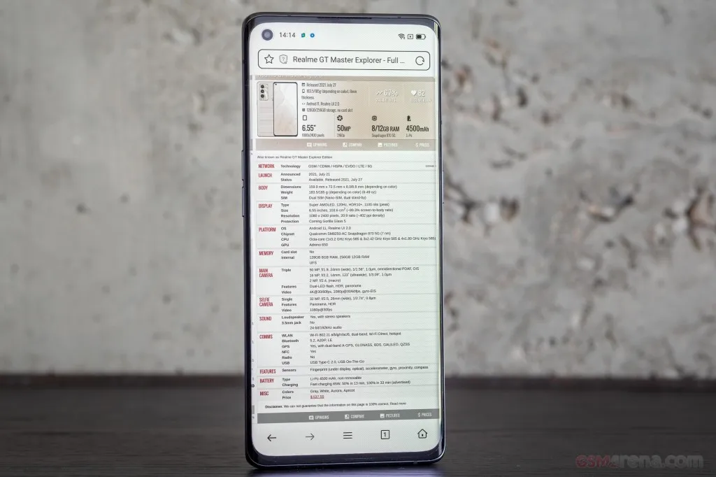GT Explorer Master - Realme smartphone